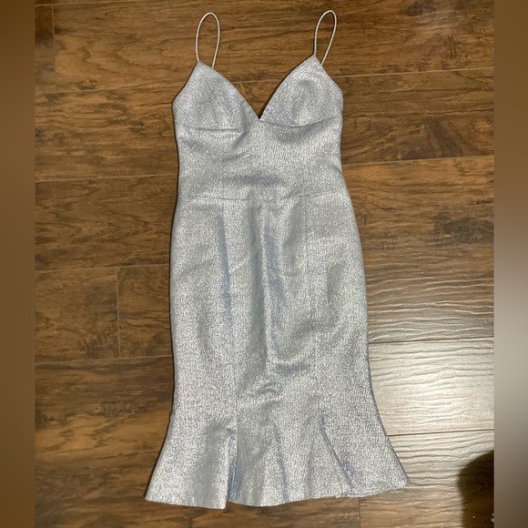 ASO RARE Lorelai Gilmore Girls Ice Blue Sparkly Formal Dress Vintage Y2K 00s - Picture 2 of 16